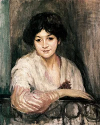 Figur. Målning av Ricard Canals i Llambi (1876-1931), olja på duk, impressionism
