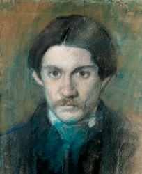 Porträtt av den spanske målaren Pablo Picasso (målning)