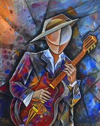 Abstrakt gitarrist