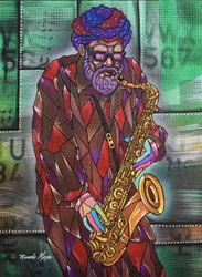 En färgstark jazzmusiker