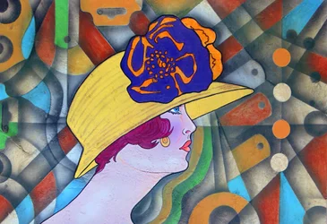 Elegant kvinna med hatt