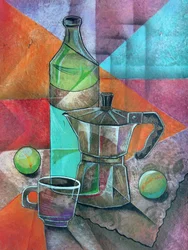 Geometriskt kaffestilleben