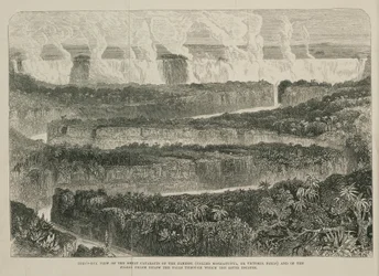 Victoriafallen, Afrika, ca 1855