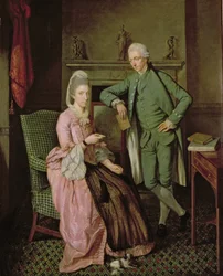 Conversation Piece, mitten av 1770-talet (olja på duk)