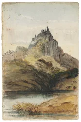 Sida ur "Sketches in New Zealand" (akvarell på papper)