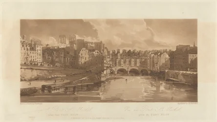 Utsikt över Pont St. Michael, tagen från Pont Neuf, 1803