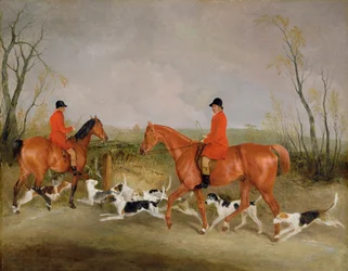 George Mountford, jägare till Quorn, och W. Derry, whipper-in, vid John O