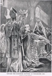 Edvard Bekännaren krönt i Winchester, 1043, från "Hutchinson