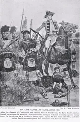 Sir Eyre Coote vid Cuddalore, illustration från "Hutchinson