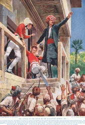 Attacken mot Sir Alexander Burnes hus, ca 1910
