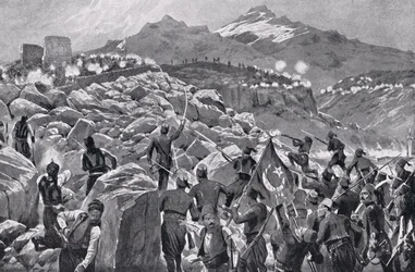 The Cretan Rebellion Against the Turks, illustration från 