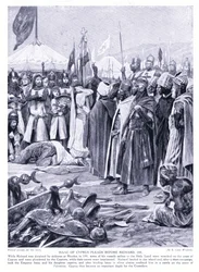 Isaac av Cypern vädjar inför Richard I AD1191, 1920-talet