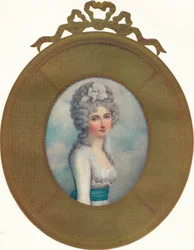 Miniatyrporträtt av Katherine, Lady Manners, Later Lady Huntingtower, 1787, 1907