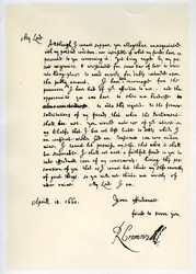 Brev från Richard Cromwell, Lord Protector, till general George Monck, 18 april 1660.