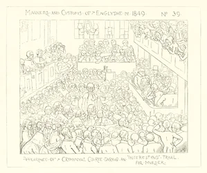 1849, Framträdande av brottmålsdomstolen under en intressant rättegång för mord