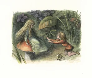 Elf Prince avvisad av en älva på en padda (litografi)
