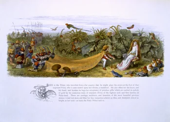 Illustrationer från "In Fairyland: A Series of Pictures from the Elf-World" av William Allingham och Andrew Lang