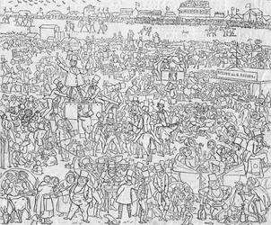 Manners and Customs of ye English 1849: A View of Epsom Downe on ye Derbye Daye, 1849