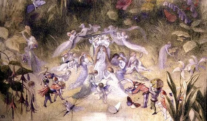 The Toilet of Titania, c. 1870 (akvarell på papper)