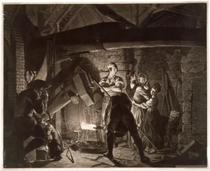 Ett järnbruk, efter Joseph Wright of Derby