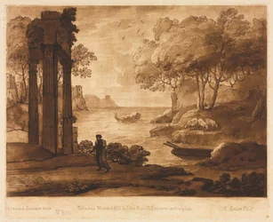 Liber Veritatis: No. 200, A View on the Sea Shore, with the Story of Jesus, 1777.
