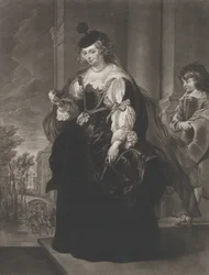 Porträtt av Helena Fourment, med en ung sida bakom sig, 1782