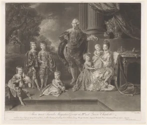 Porträtt av Georg III, kung av Förenade kungariket, och hans familj