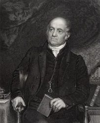 Olinthus Gilbert Gregory, graverad av H. Robinson, från "National Portrait Gallery, volume V", publicerad omkring 1835.