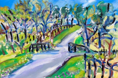 Walking up the Road, 2021 (olja på duk)
