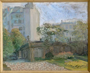 Trädgården vid slottet Liechtenstein, Wien (målning på duk)