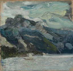 Traunsjön med bergssovande grekisk, 1907