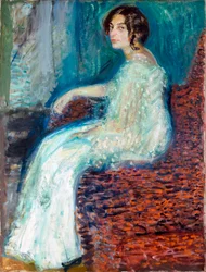 Porträtt av Henryka Cohn - Målning av Richard Gerstl (1883-1908)