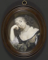 Elizabeth Dormer, grevinna av Carnarvon (d.1677) (nee Capel), c.1665 (kroppsfärg på veläng på kortet)