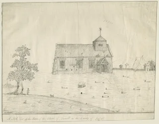 Farvälkyrkan: pennteckning, nd [?slutet av 1700-talet] (teckning)