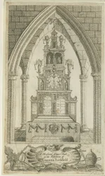 Lichfield - Musical Altar-Clock: etsning och [?1700-talet] (tryck)