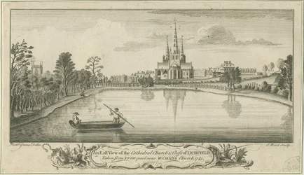 Lichfield Cathedral and Close - East View: Kopparstick