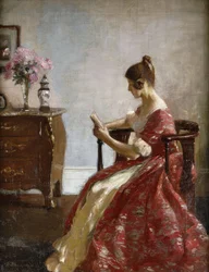 スウェーデン語を読む少女