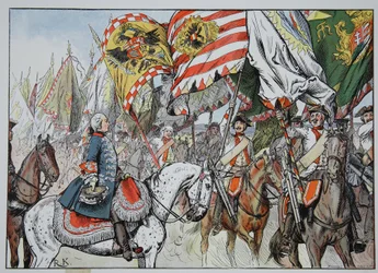 I segerjubel, Hohenfriedberg, 4 juni 1745