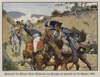 Prins Louis Ferdinand av Preussens heroiska död i slaget vid Saalfeld