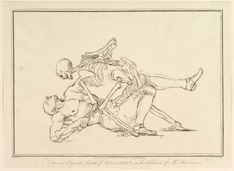 Från en originalskiss av William Hogarths i Mr. Morrisons samling, 1 mars 1782.