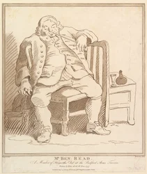 Mr Ben: Read, A Member of Hogarths Club at Bedford Arms Tavern, Drawn b..., 27 november 1781.