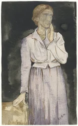 stående kvinna