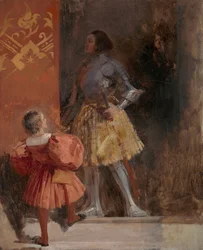 A Knight and Page (ur Johann Wolfgang von Goethes "Götz von Berlichingen")