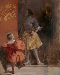 A Knight and Page (ur Johann Wolfgang von Goethes "Götz von Berlichingen")