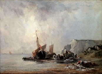 Båtar vid Normandies kust, 1823.