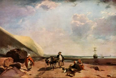 Fiskare vid Normandies kust, Frankrike, c1824, 1934.