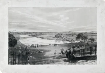 Avenham  Miller Park, ca 1870 (tonad litografi på papper)