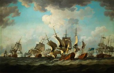 Slaget vid Cardinals 1759 målad av Richard Paton