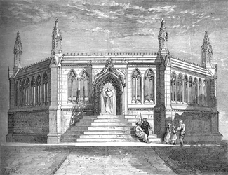 Memorial Chapel i Cawnpore, c1880