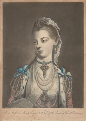 Drottning Charlotte, ca 1762 (tryck)